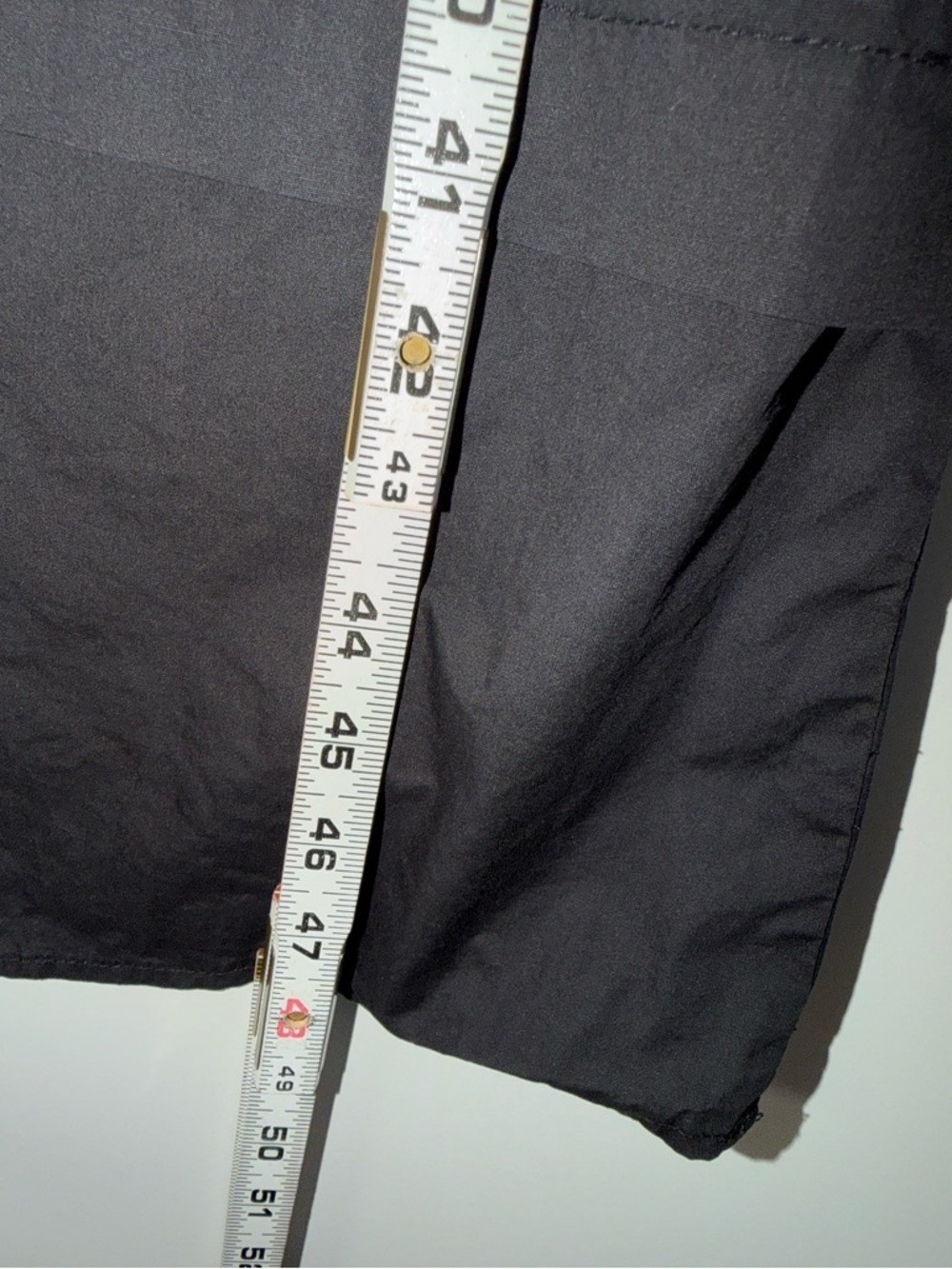 Crescent Black Cotton Maxi Dress Large Long Sleeve Drawstring Waist - Picture 6 of 10
